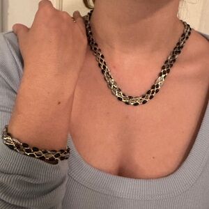 Vintage Beaded Necklace and Bracelet Set